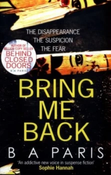 Image of Bring me back by B A Paris