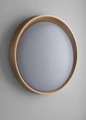 Image of Roswell LED Flush Ceiling Light Change Kelvin Colour With Switch, Brushed Gold,