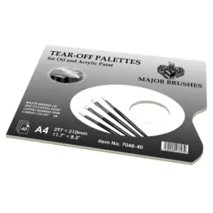 image of Major Brushes Palette Pad 40 Sheets A4 Size with Thumb Hole