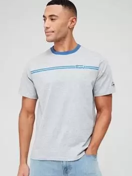 Image of Levis Relaxed Fit Chest Logo T-Shirt - Grey, Size L, Men