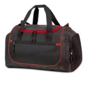 Image of Shugon Piraeus Shoulder Strap Holdall Bag (Pack of 2) (One Size) (Black/Red)