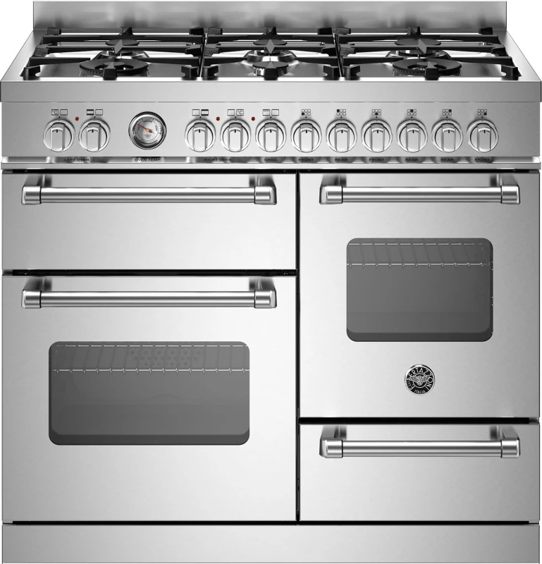 Image of Bertazzoni MAS106L3EXC 100cm Master Series XG Dual Fuel Range Cooker - STAINLESS STEEL MAS106L3EXC