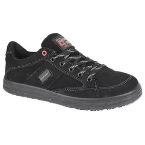 Image of Grafters Mens Skate Type Toe Cap Safety Trainers (9 UK) (Black) - Black