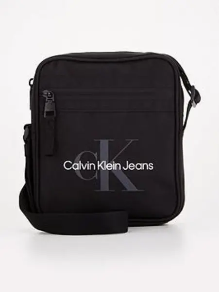 image of Calvin Klein Jeans Sport Essentials Reporter Messenger Bag - Black