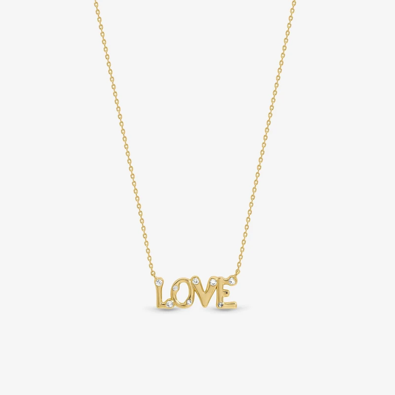 Image of Inicio Gold Plated Love Pendant - Gift Pouch Gold female One Size