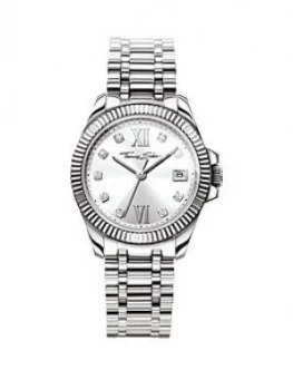 Thomas Sabo Divine Silver Tone Dial Stainless Steel Bracelet Ladies Watch, One Colour, Women