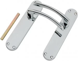 image of Wickes Dante Latch Door Handle - Polished Chrome 1 Pair