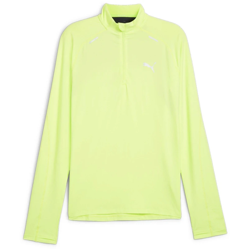 Image of Puma CLOUDSPUN quarter ZIP Long Sleeve Performance T-Shirts S Green 45005715350