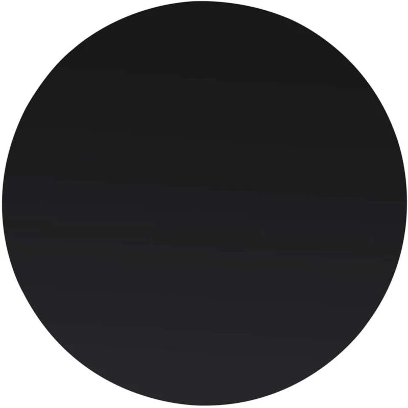 Image of Vidaxl Table Top Tempered Glass Round 400 Mm, Black 244613