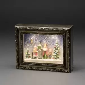 Image of Konstsmide 4357-000 Carol singers Warm white LED (monochrome) Multi-coloured snow-covered, water-filled, Timer, incl. switch