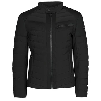 Guess STRETCH MIXED BIKER mens Jacket in Black - Sizes S,M,L,XL