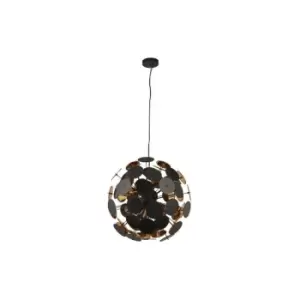 image of Searchlight Lighting - Searchlight DISCUS - 6 Light Black, Gold Ceiling Pendant