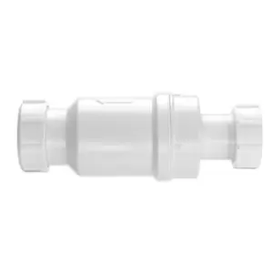 Image of McAlpine Self Closing Waste Valve White 38.1mm Loose Nut x Compression MACVALVE-2