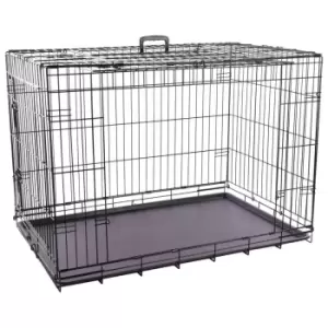 image of Flamingo Wire Cage With Sliding Door Xl 71.5X108X76cm - Black