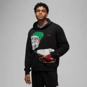 Image of Jordan M J Flight Artst Fleece Hoody, Black/Sail/University Red, Male, Hoodies, DV1593-010