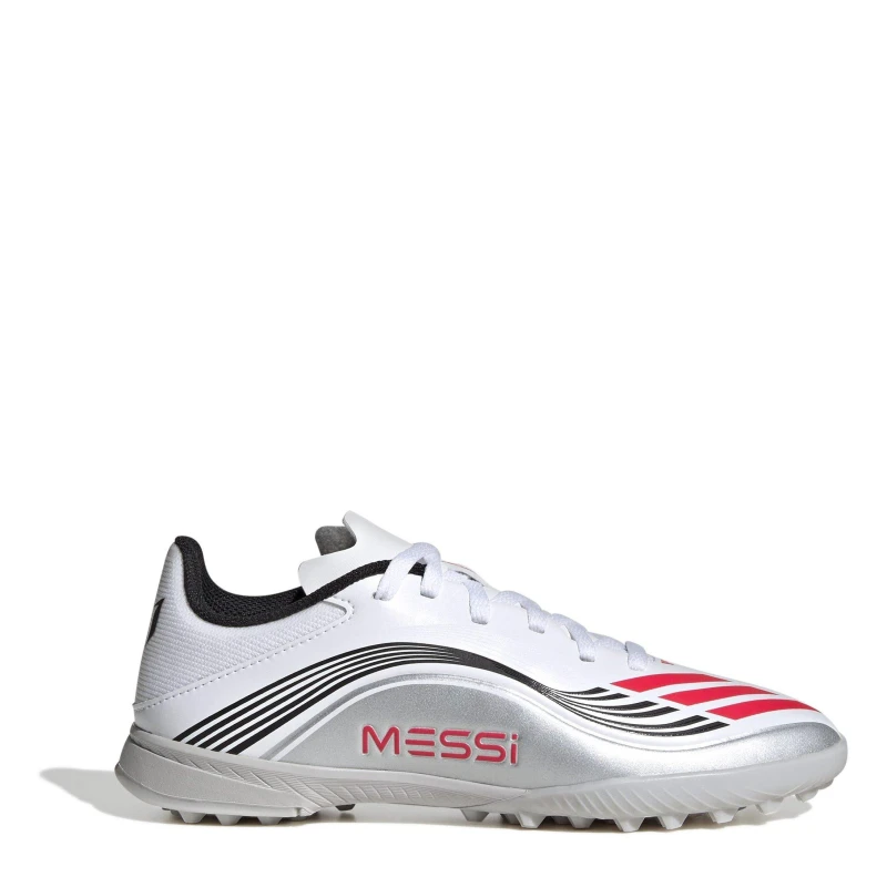 Image of adidas F50 League Childrens Astro Turf Football Boots Astro Turf Football Boots C10 (28) White 08031601100