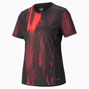 PUMA Individualcup Graphic Womens Football T-Shirt, Black/Sunblaze, size Small, Clothing