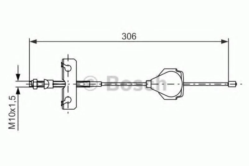 Image of Handbrake cable Bosch 1 987 477 990