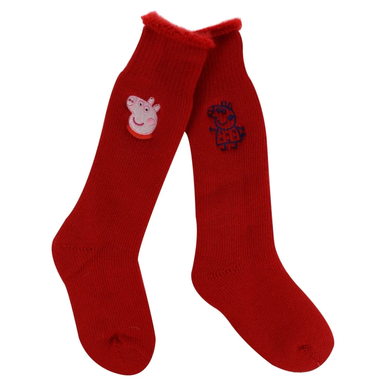 Image of Regatta Kids2pk Walking Socks - Red/Peppa Red/Peppa C3-C5.5