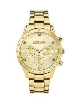 Missguided Missguided Gold Multitone Dial Goldtone Bracelet Watch