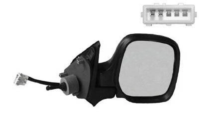 Image of VAN WEZEL 0904814 Wing mirror * HAGUS * Right, Heatable, partially primed Outside Mirror (50)