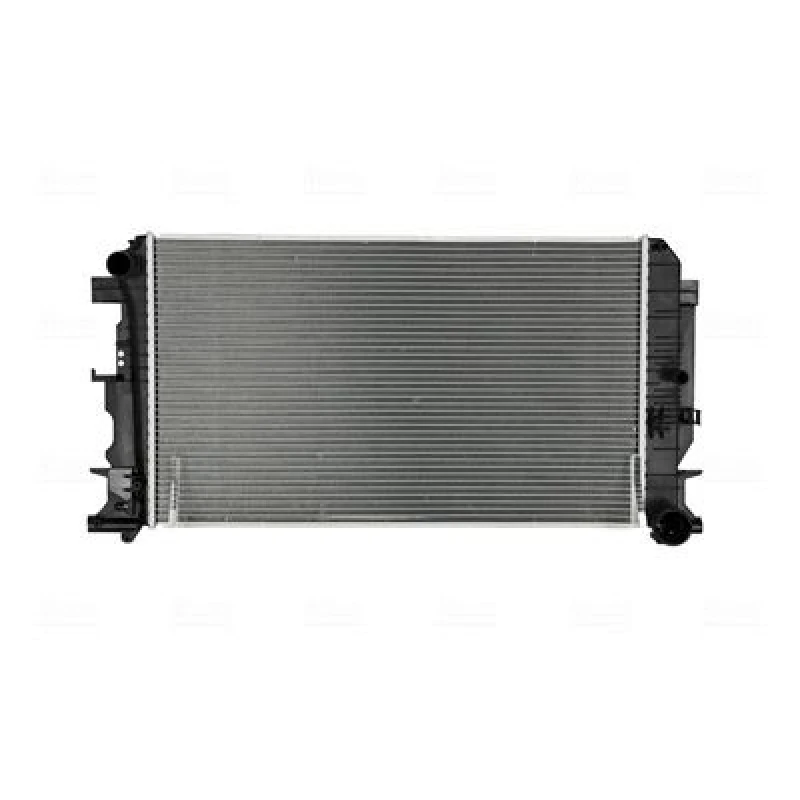 Image of NISSENS 607249 Engine radiator Aluminium, Brazed cooling fins, without expansion tank, with gaskets/seals Radiator,engine cooling (470)