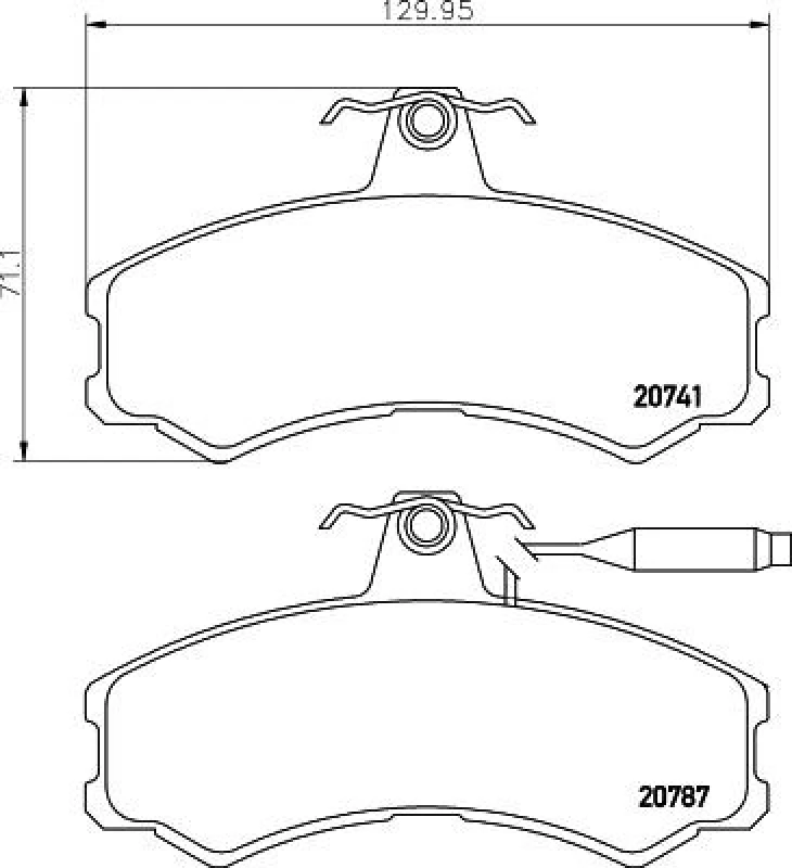 Image of HELLA Brake pad set HELLA 8DB 355 006-011