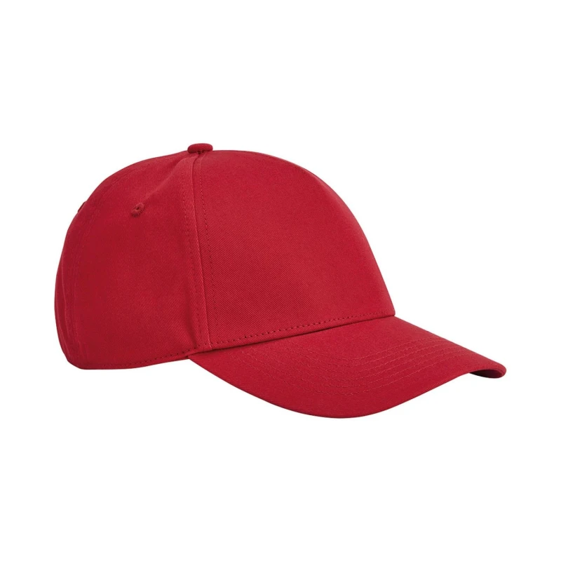 Image of Beechfield Beechfield Men Classic Cotton Panelled Cap in Red Red One Size Male 5063527237316