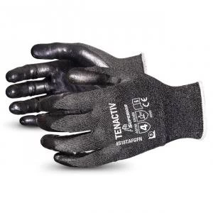 Image of Superior Glove Tenactiv Level 5 Cut Resistant Knit Black 11 Ref