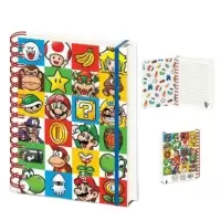 image of Nintendo A5 Super Mario Colour Block Wirebound Notebook