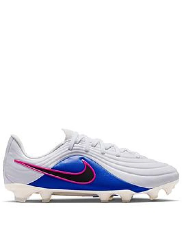 Image of Nike Kids Tiempo Academy Firm Ground Football Boots - White Unisex 1