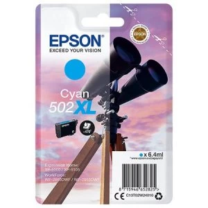 Image of Epson Binoculars 502XL Cyan Ink Cartridge