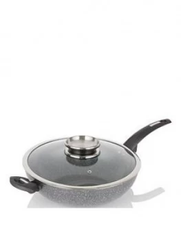 Image of Tower Cerastone 28cm Wok With Infuser Lid