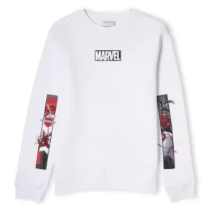 Image of Venom Marvel Comic Strips Unisex Sweatshirt - White - S