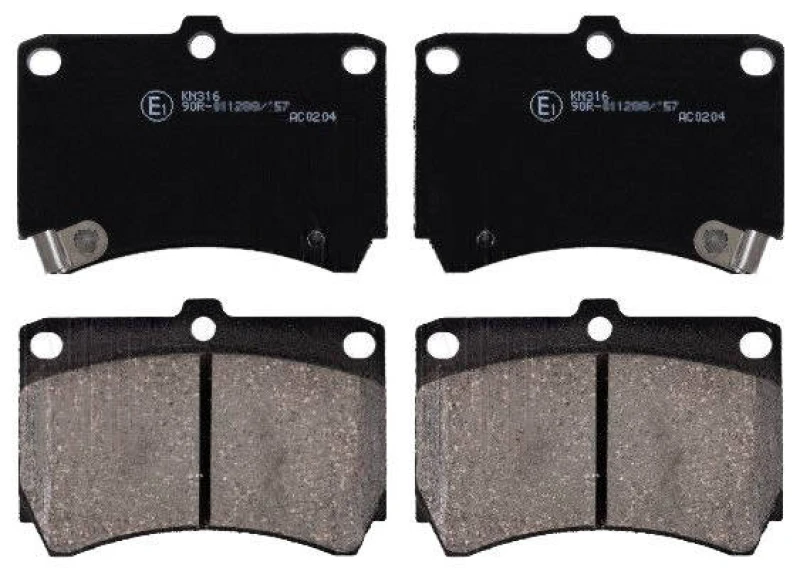 Image of Blue PRINT ADM54249 Brake pad set Front Axle, with acoustic wear warning Brake Pad Set,disc brake (402)