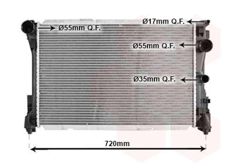 Image of VAN WEZEL Engine radiator VAN WEZEL 30002693