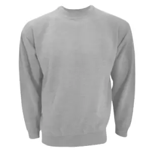 Image of UCC 50/50 Unisex Plain Set-In Sweatshirt Top (XS) (Heather Grey)