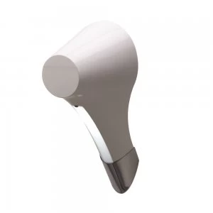 Image of Wall Lamp 1 Light E27, Gloss White Acrylic, Polished Chrome