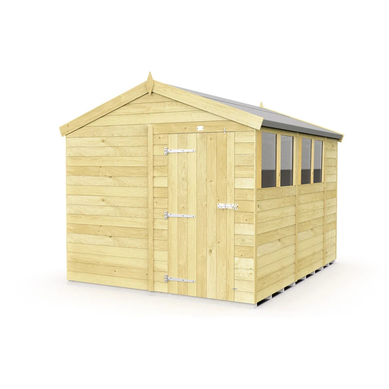 Image of Diy Sheds 8 X 10 Apex Shed Shiplap Pressure Treated One Colour WFSZO Unisex