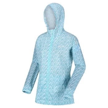 Image of Regatta Womens Printed Pack It III Waterproof Jacket - Blue