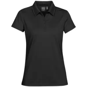 image of Stormtech Womens/Ladies Eclipse Pique Polo Shirt (XL) (Black)