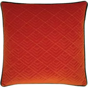 Image of Deco Velvet Cushion Rust/Emerald, Rust/Emerald / 50 x 50cm / Polyester Filled