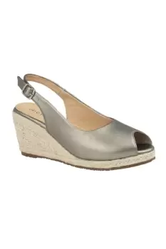 Image of Regina PU Buckle Wedge Heel Sandals