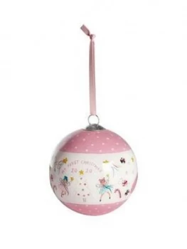 Image of Mamas & Papas Bauble - Pink Xmas Wishes 2020