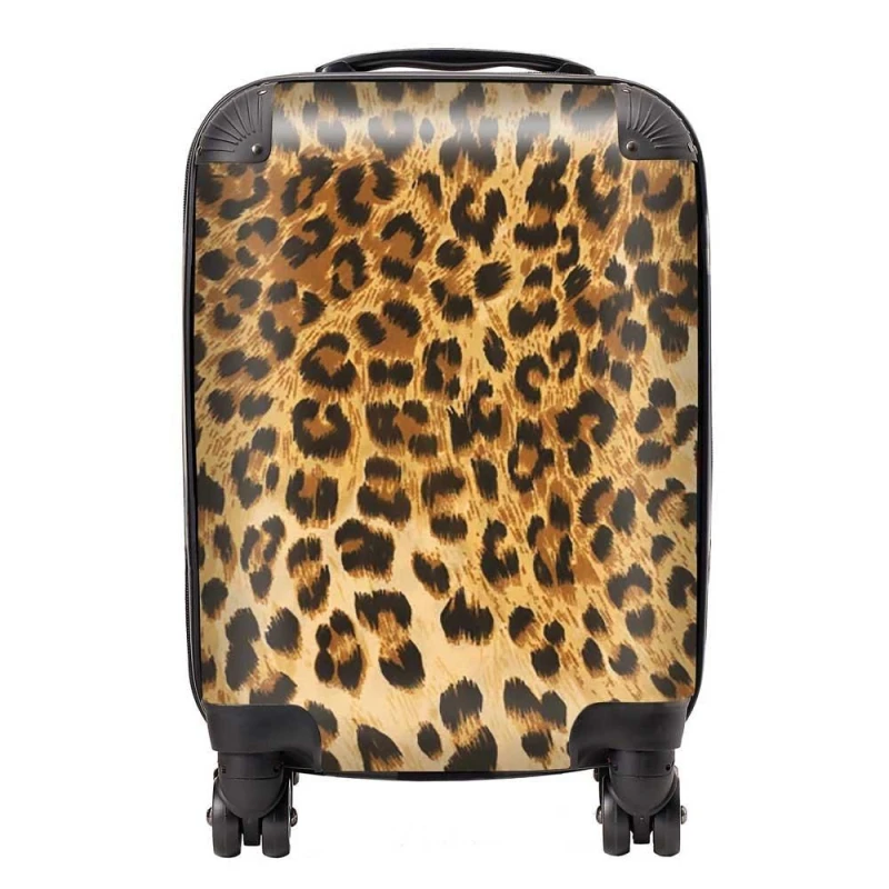 Image of Warren Reed - Designer Wild Animal Pattern Suitcase in Brown Size: Large Brown Unisex Large