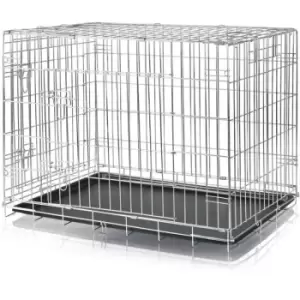 image of Home Kennel 93x69x62cm Galvanized TRIXIE - Grey