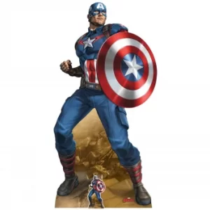 image of Star Cutouts The Avengers Captain America Oversized Cardboard Cut Out