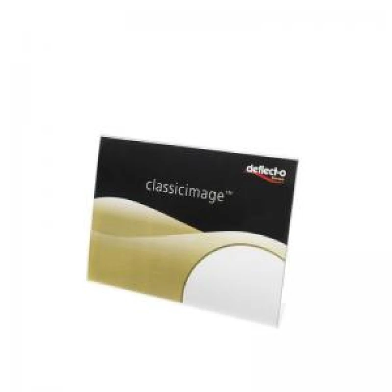 Image of Deflecto A4 Landscape Slanted Literature Dsiplay Sign Holder Crystal EXR26242DF