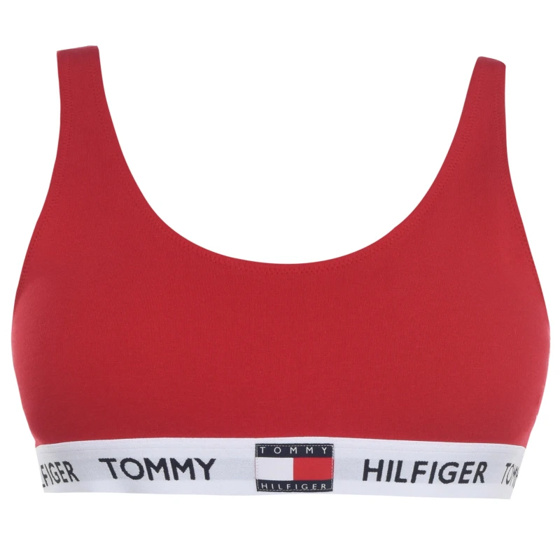 Image of Tommy Hilfiger 85 Unpadded Bralette - Red Red 10