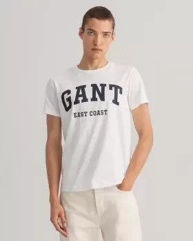 image of GANT Men Logo T-Shirt (S) White